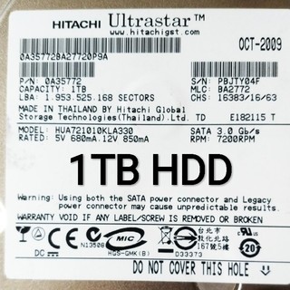 ヒタチ(日立)のhitachi ultrastar 1TB HDD(PCパーツ)