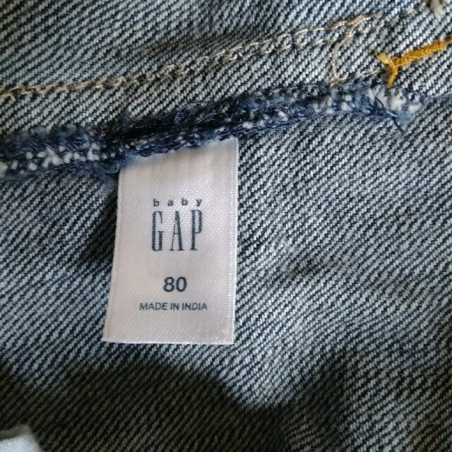 GAP(ギャップ)の美品★ギャップGAP デニムオーバーオール　カバーオール80㎝　ベビー服　パンツ キッズ/ベビー/マタニティのベビー服(~85cm)(カバーオール)の商品写真