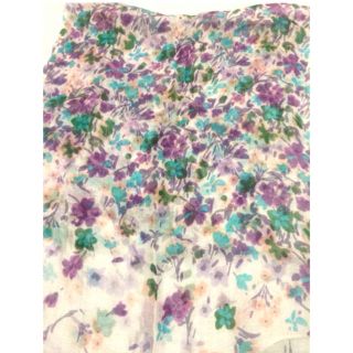 ニナリッチ(NINA RICCI)の新品！ ニナリッチ☆NINA RICCI☆ふじ色系☆小花柄ストール☆スカーフ(ストール/パシュミナ)