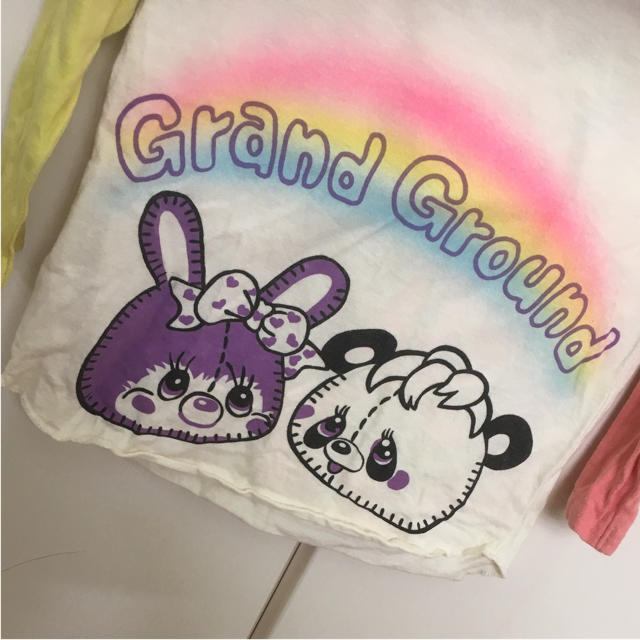 GrandGround(グラグラ)のグラグラ サイズ5 七分袖ロンT キッズ/ベビー/マタニティのキッズ服女の子用(90cm~)(Tシャツ/カットソー)の商品写真