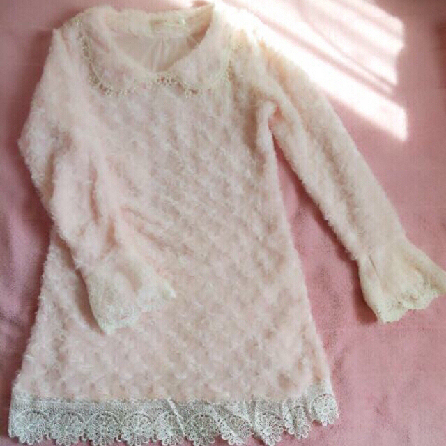 MILSQUR(ミルスクワー)の襟付き姫袖ワンピース♡ピンク薔薇Mサイズ レディースのワンピース(ミニワンピース)の商品写真
