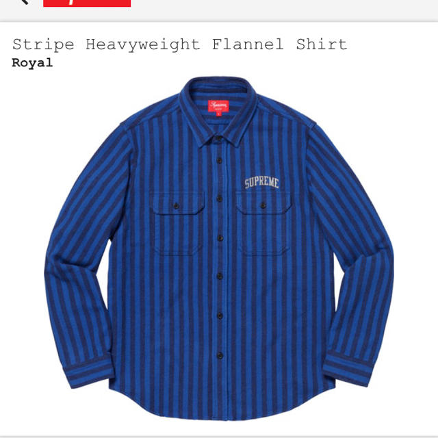 シュプリーム ストライプ Stripe Heavyweight Flannel