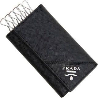 プラダ(PRADA)の【新品】 プラダ キーケース6連　本革　ブラック(キーケース)