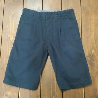 ジーユー(GU)のGU　キッズ　トラウザーハーフパンツ（紺） size130(パンツ/スパッツ)