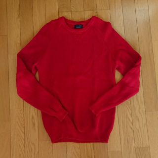 ザラ(ZARA)の美品 ザラ ZARA ニット セーター サイズL レッド(ニット/セーター)