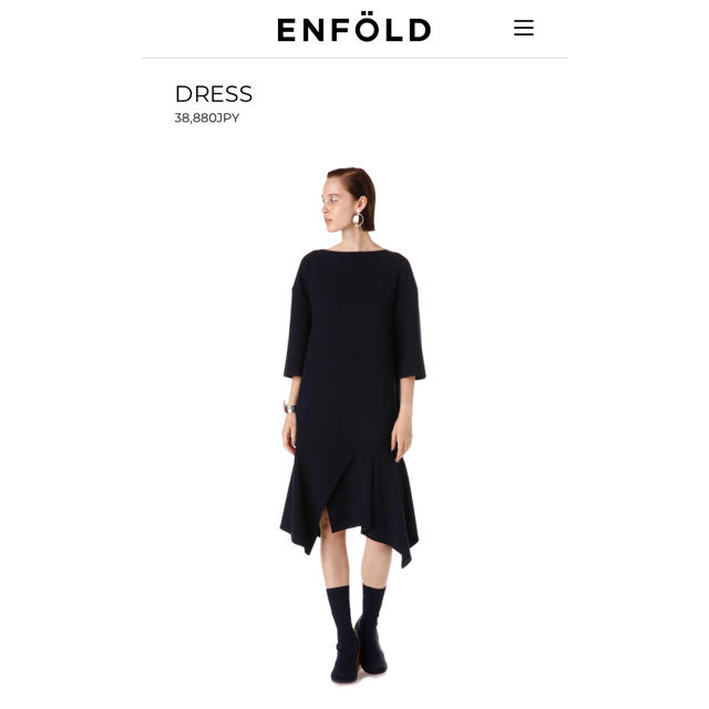 ENFOLD エンフォルド 今期今季 新品 ワンピース ネイビー 38 | www