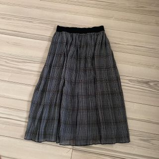 ザラ(ZARA)のZARAグレンチェックシフォンプリーツ(ひざ丈スカート)