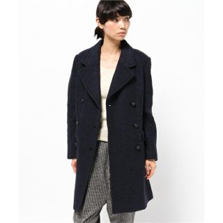 アーペーセー(A.P.C)の☆美品 アーペーセー ダブル ブレスト ウール チェスターコート 紺(チェスターコート)