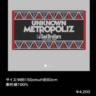 サンダイメジェイソウルブラザーズ(三代目 J Soul Brothers)のunknown metro polizビーチタオル(ミュージシャン)