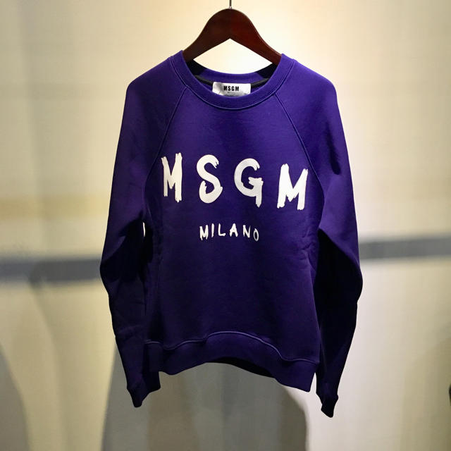 トレーナー/スウェットMSGM エムエスジーエム 新品 グラフィティーロゴ スウェット XS パープル