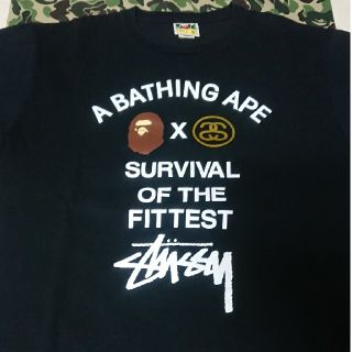 アベイシングエイプ(A BATHING APE)のBAPE × STUSSY TEE(Tシャツ/カットソー(半袖/袖なし))