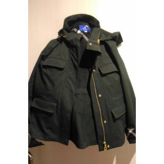 バーバリーブルーレーベル(BURBERRY BLUE LABEL)の中古 美品 ブルーレベル クレストブリッジ カーキブルゾン ジャケット (ブルゾン)