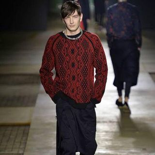 ドリスヴァンノッテン(DRIES VAN NOTEN)の15aw DRIES VAN NOTEN 総柄サイドジップクルーネックニット(ニット/セーター)