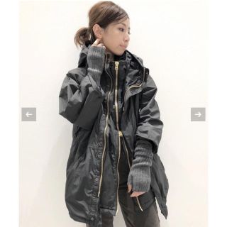 アパルトモンドゥーズィエムクラス(L'Appartement DEUXIEME CLASSE)のアパルトモンREMI RELIEF Nylon Zip Up ジャケットブラック(ブルゾン)