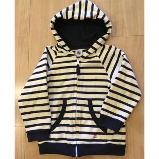 プチバトー(PETIT BATEAU)の[美品] プチバトー フード付きカーディガン(その他)