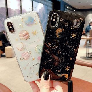 【SALE】星空 ギャラクシー iPhoneケース ラメ 大好評 送料無料(iPhoneケース)