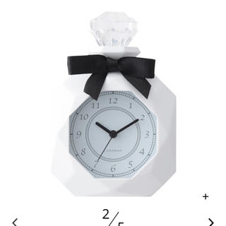 フランフラン(Francfranc)のフランフラン香水ビン置き時計白(置時計)