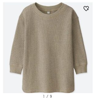 ユニクロ(UNIQLO)の今季ワッフルクルーネックT★Lサイズ(Tシャツ(長袖/七分))