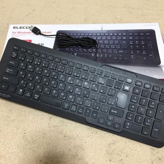 エレコム(ELECOM)の【美品】キーボード パンタグラフ方式 テンキーつき(PC周辺機器)