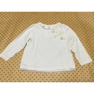 ザラキッズ(ZARA KIDS)のZARA KIDSのチュールリボン付き長袖Ｔシャツ(Ｔシャツ)