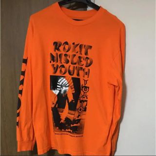 シュプリーム(Supreme)のロンT ROKIT ロキト オレンジ(Tシャツ/カットソー(七分/長袖))