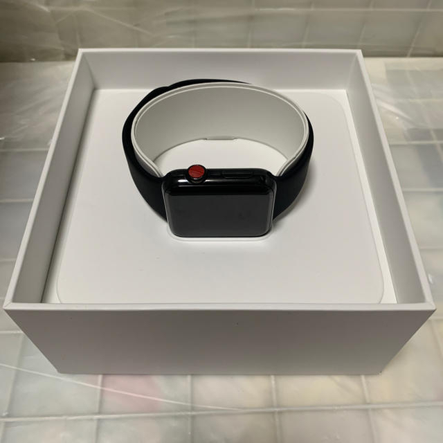 Apple Watch(アップルウォッチ)のAppleWatch Series3 42 mm ブラックステンレス スマホ/家電/カメラのスマホアクセサリー(その他)の商品写真