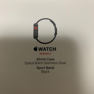 アップルウォッチ(Apple Watch)のAppleWatch Series3 42 mm ブラックステンレス(その他)