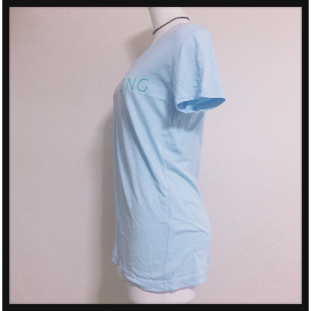 【初回限定】 BILLABONG]VネックTシャツ 半袖 シンプル カットソー 水色 トップス