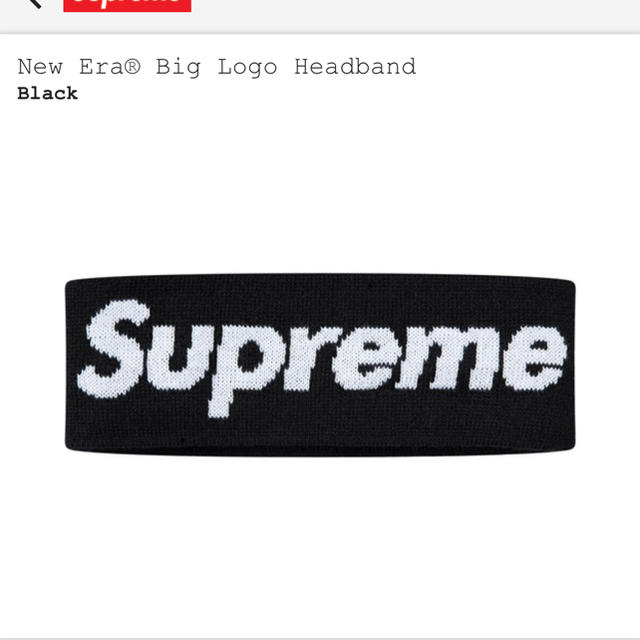 メンズSupreme New Era® Big Logo Headband Black