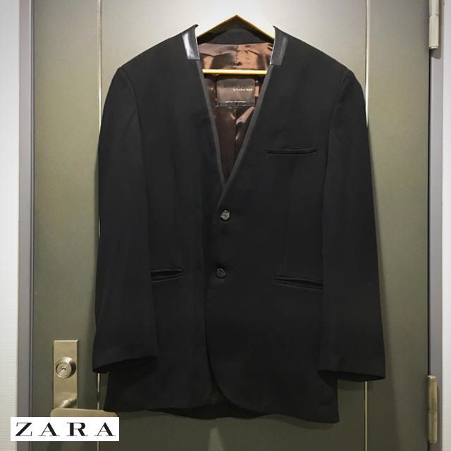 ZARA(ザラ)の【セール‼️】ZARA/ザラ　ノーカラーブレザー B　"L" メンズのスーツ(スーツジャケット)の商品写真