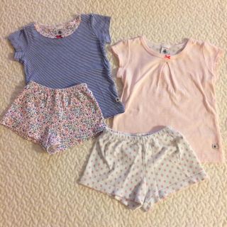 プチバトー(PETIT BATEAU)のプチバトー 半袖パジャマ 2枚セット 24m 36m(パジャマ)