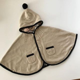 バーバリー(BURBERRY)の美品 バーバリー ベビーポンチョ ベビー ポンチョ ベージュ(ジャケット/コート)