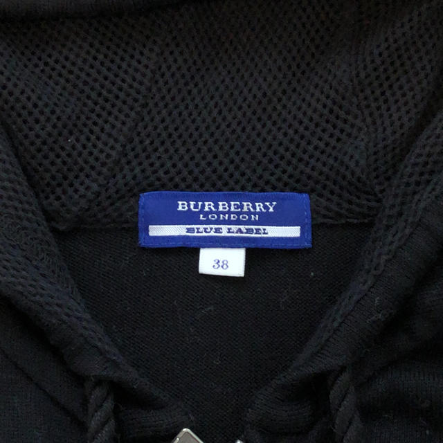 BURBERRY BLUE LABEL(バーバリーブルーレーベル)のバーバリー ブルーレーベル パーカー ジップアップ 7部袖 レーベル トップス レディースのトップス(パーカー)の商品写真