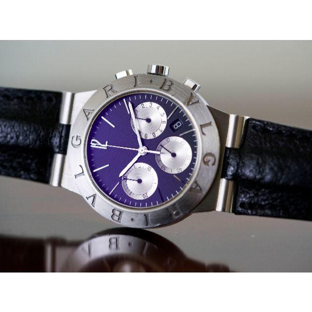 BVLGARI - 美品 ブルガリ ディアゴノ クロノ ブラック CH35 メンズ Bvlgari