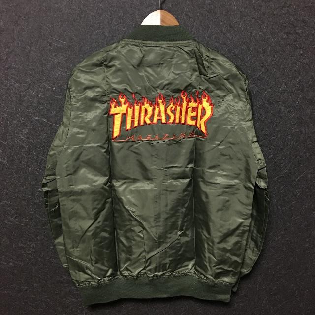 THRASHER(スラッシャー)のTHRASHER ブルゾン XLサイズ グリーン メンズのジャケット/アウター(ブルゾン)の商品写真