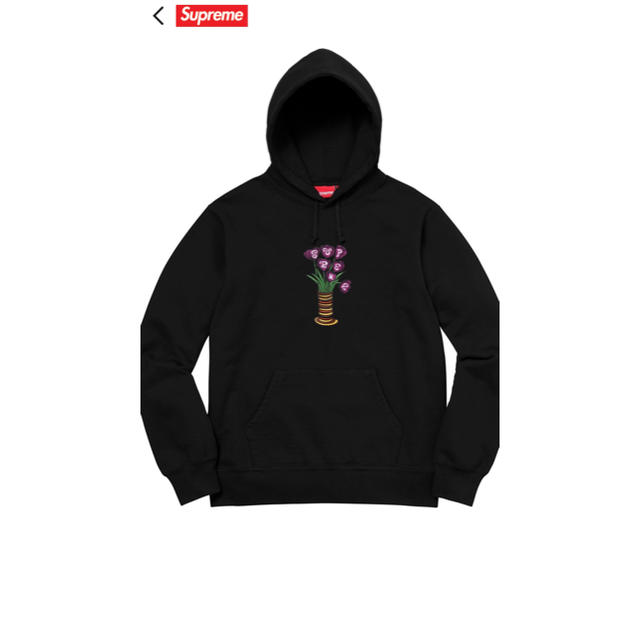 ★Supreme★ Flowers Hooded Sweatshirt 黒［L］