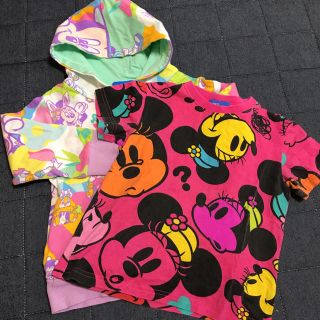 ディズニー(Disney)のディズニーリゾート正規品 パーカー Tシャツ セット 100センチ(Tシャツ/カットソー)