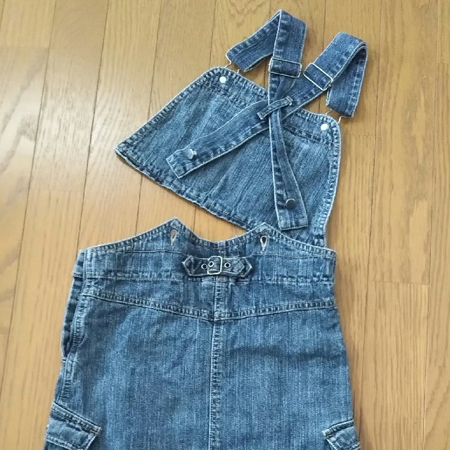 CYRILLUS(シリリュス)のシリリュス 2WAY デニムスカート ジャンパースカート 150 キッズ/ベビー/マタニティのキッズ服女の子用(90cm~)(スカート)の商品写真