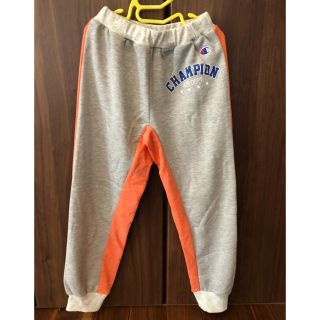 チャンピオン(Champion)のChampion スウェット 130 SlimStyle ライトグレー×オレンジ(パンツ/スパッツ)