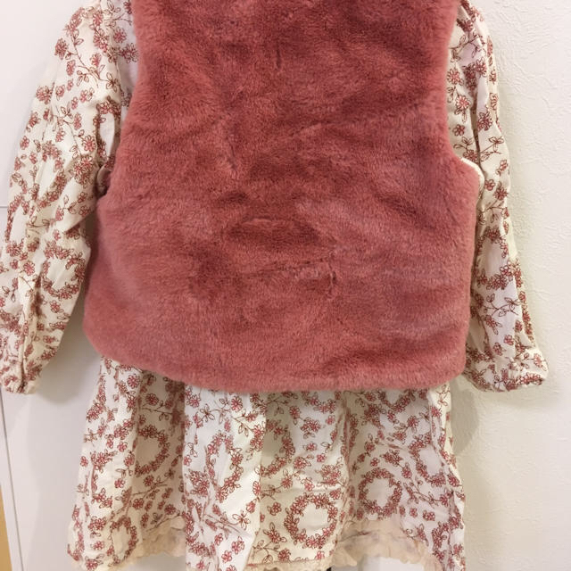 Biquette Club(ビケットクラブ)のbiquette club ワンピース&ファーベストセット キッズ/ベビー/マタニティのキッズ服女の子用(90cm~)(ワンピース)の商品写真