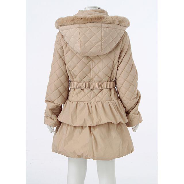 Mサイズ　lady's　中綿コート　ベージュ レディースのジャケット/アウター(ダウンコート)の商品写真