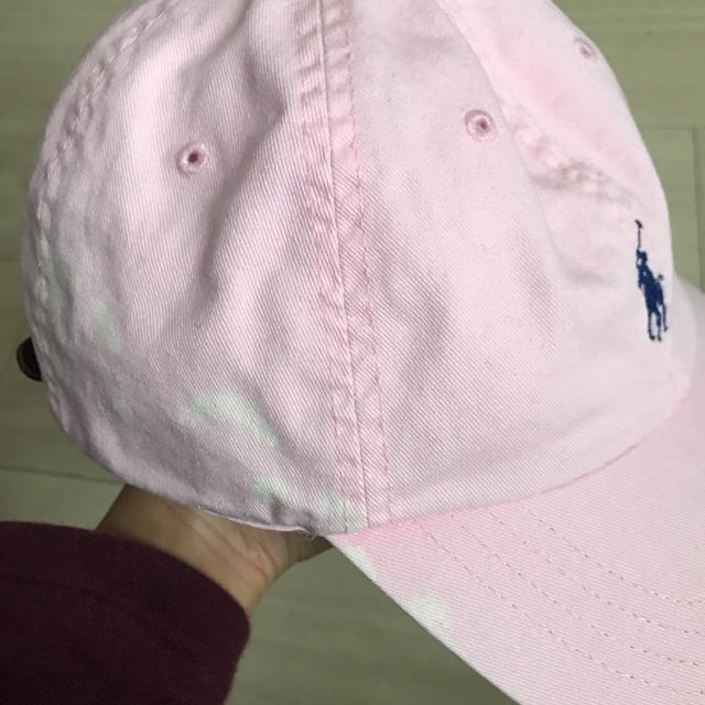 POLO RALPH LAUREN(ポロラルフローレン)のラルフローレン キャップ 帽子 ピンク 秋冬 レザー オシャレ 淡色 ポロ レディースの帽子(キャップ)の商品写真