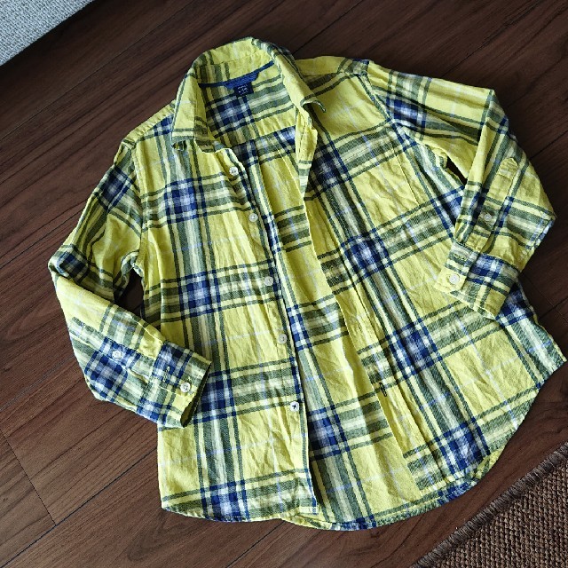 GAP Kids(ギャップキッズ)の美品！GAP☆長袖チェックシャツ キッズ/ベビー/マタニティのキッズ服男の子用(90cm~)(ブラウス)の商品写真