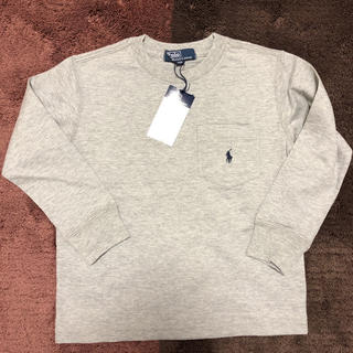 ポロラルフローレン(POLO RALPH LAUREN)の新品 ラルフローレン 長袖Tシャツ 110cm カットソー グレー(Tシャツ/カットソー)