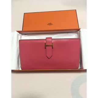 エルメス(Hermes)のHERMES エルメス ベアン長財布 ローズアザレ(財布)