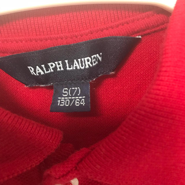Ralph Lauren(ラルフローレン)のラルフローレン 赤ポロ130 キッズ/ベビー/マタニティのキッズ服男の子用(90cm~)(Tシャツ/カットソー)の商品写真