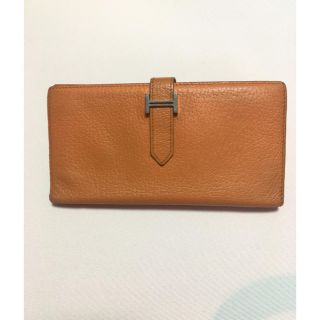 エルメス(Hermes)のエルメス長財布 三つ折り オレンジ(長財布)