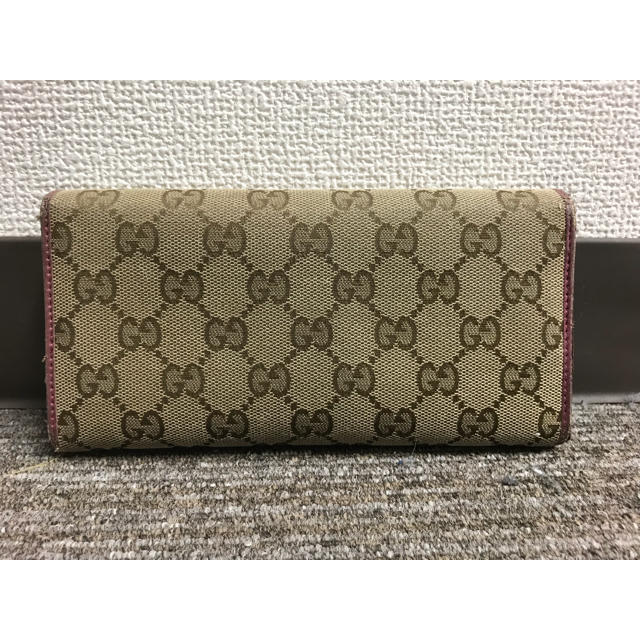 Gucci(グッチ)のGUCCI グッチ 長財布 ピンク ハート レディースのファッション小物(財布)の商品写真