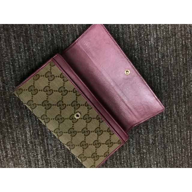 Gucci(グッチ)のGUCCI グッチ 長財布 ピンク ハート レディースのファッション小物(財布)の商品写真