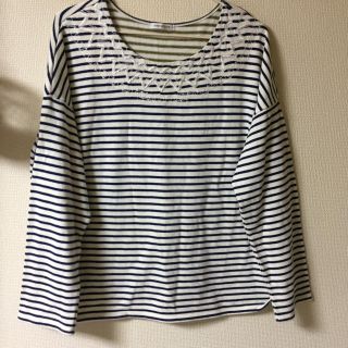 大きいサイズ、ボーダーティーシャツ(Tシャツ(長袖/七分))